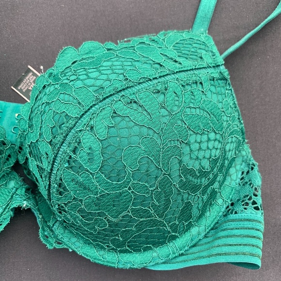 VICTORIA SECRET 34A Bombshell Laced Green Bra - Picture 2 of 11